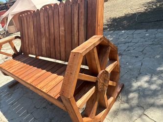 Wooden garden bench