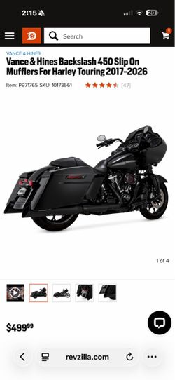 Vance and Hines backslash 450 slip on exhaust