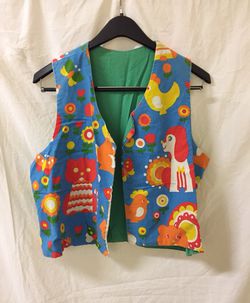 Vintage Fabric Vest #1 (adult sz)