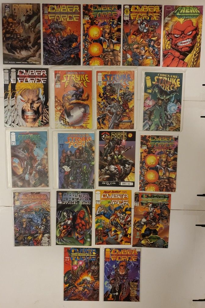 Image Comics Cyberforce, Stryke Force And More Comic Book Lot Of 20 Books
