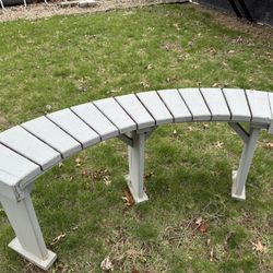 Used Solid Wood Gray Benches