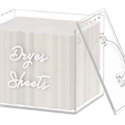 Acrylic Laundry Dryer Sheet Holder Fabric Softener Dispenser With Lid