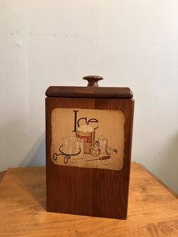 Vintage wooden ice bucket