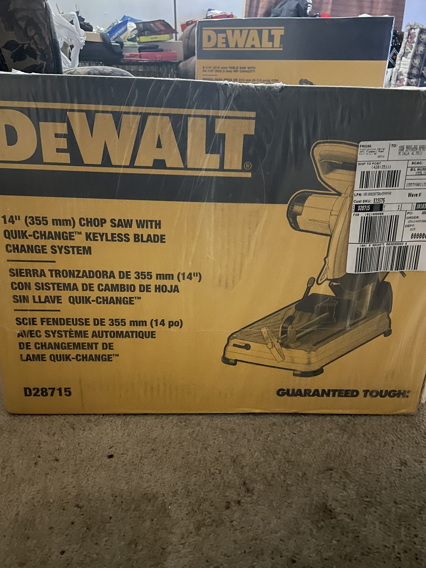 14" (355 mm) CHOP SAW WITH QUIK-CHANGEâ„¢ KEYLESS BLADE CHANGE SYSTEM