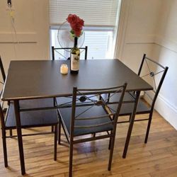 5pc. Dining Set Metal Bronze