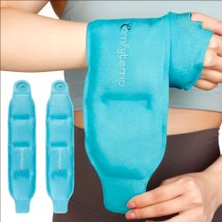 Comfytemp Wrist Ice Pack Hot/Cold Gel Pack Blue Reusable Microwaveable 2 Pack