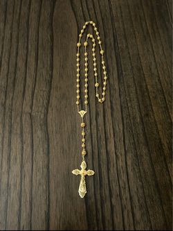 14k gold rosary necklace