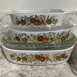 Vintage Corning Ware Baking Dish Set