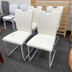 $40.00 Set Of 2!!! New PU Leather Cushion Modern Dining chairs 