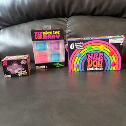 Needoh Cloud Pleaser, Nice Ice Baby 4 Pack, Needoh Rainboh 6 Groovy Glob Pack