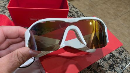 Reebok Flash Smart Audio Sunglasses, Iridescent Mirror Polarized Lens, Unisex, HiFi Bluetooth Sport Glasses with UV Protection - Powered by Lucyd