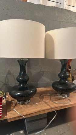 Greenish glass - look like safavieh lamps