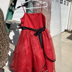 Baby Quince Dress. Flower Girl Dress. Red Poofy Dress. Little Girls.