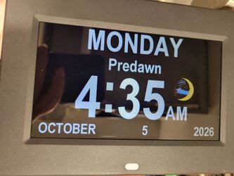 7 Inch Large Digital Calendar Day Clock For Seniors Dementia Memory Loss 2026