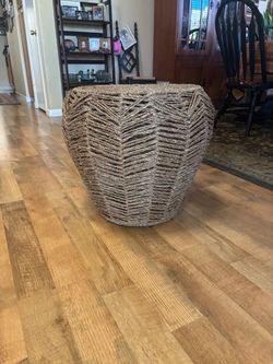 Wicker round table