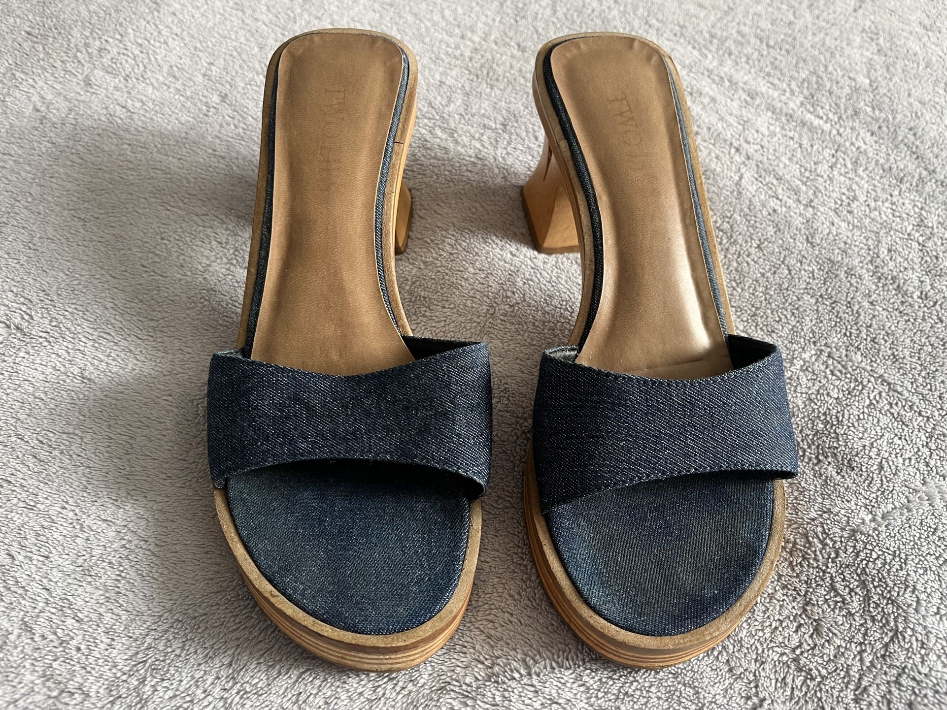 Denim Heels by Two Lips - Size 8 M