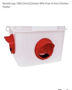 RentACoop 10lb Chick2Chicken BPA-Free 4-Port Chicken Feeder