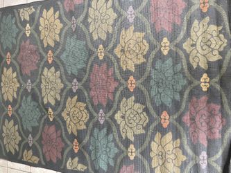 World Market Lotus black rattan Rug