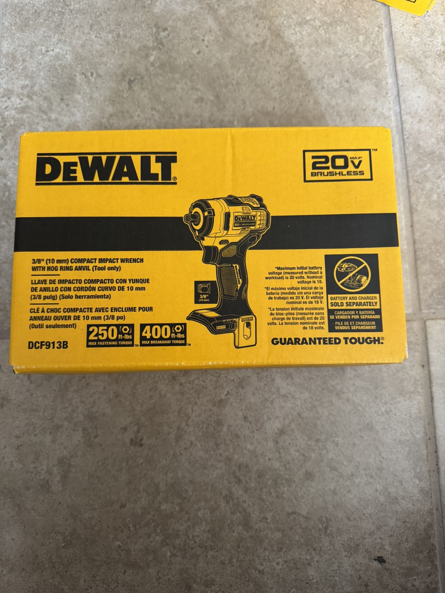 DeWALT DCF913B 20V 3/8" Compact Impact Wrench