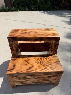 Handcrafted wooden stool