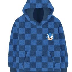 Sonic the Hedgehog, Boys' & Big Boys' Hooded Woobie, Sonic Toon Head, Sizes 4-5 new 