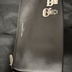 Karl Lagerfield Black Wristlet Wallet