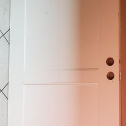 6'10" tall 3' wide heavy wooden door primed and ready to be painted 
