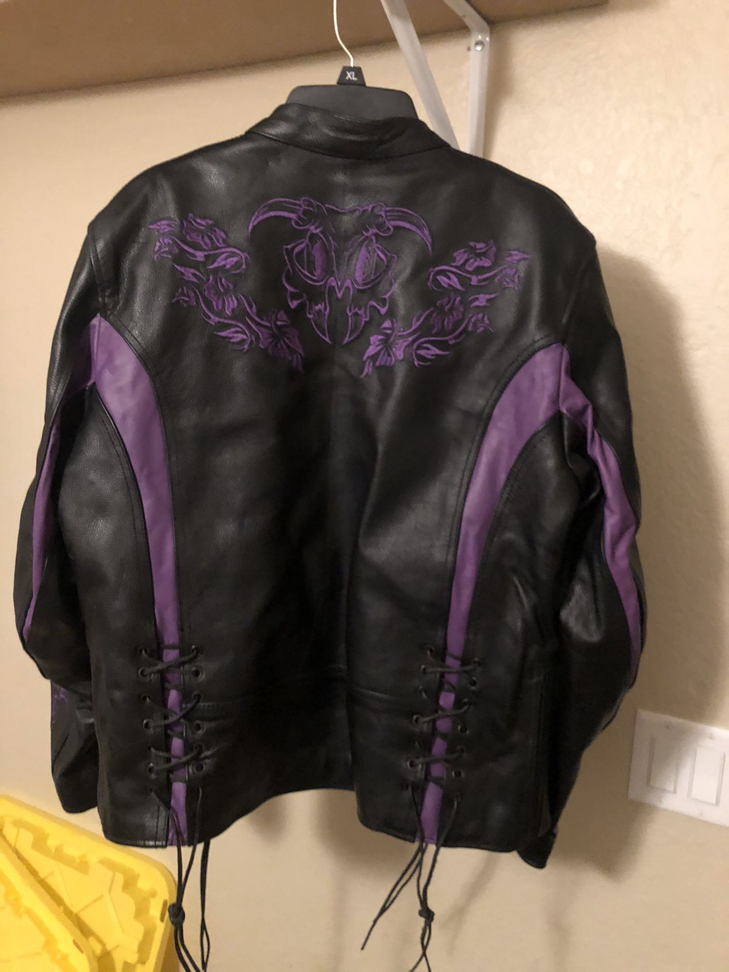 Leather riding jacket