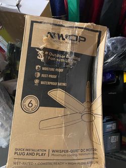 AWOP Outdoor Ceiling Fan with Light