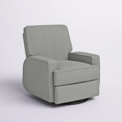Abingdon Upholstered Swivel Reclining Glider Grey