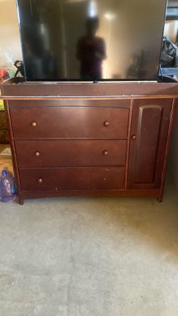 Small dresser for kids you can use the top for a tv or a changing table