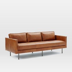 West Elm Axel Leather Sofa (89") – Excellent Condition