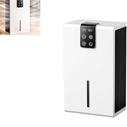 Home Dehumidifiers, 2.8L Quiet Electric Dehumidifier with Colorful Atmosphere Lights, Digital Humidity Display & Automatic Shut-off Function