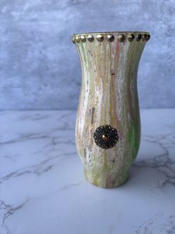 Hand-painted Glass Flower Mini Vase