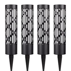 Rotating Solar Bollard Lights, 4-pack