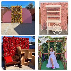 Flower Walls / Swing / Candy Cart