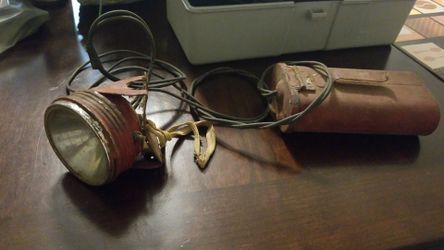 antique miners head light from the 30s or 40s