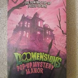 Doomensions Pop-Up Mystery Manor Escape Room Puzzle Game Sealed