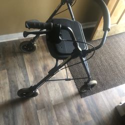 DMI Lightweight Folding Aluminum Rollator Walker