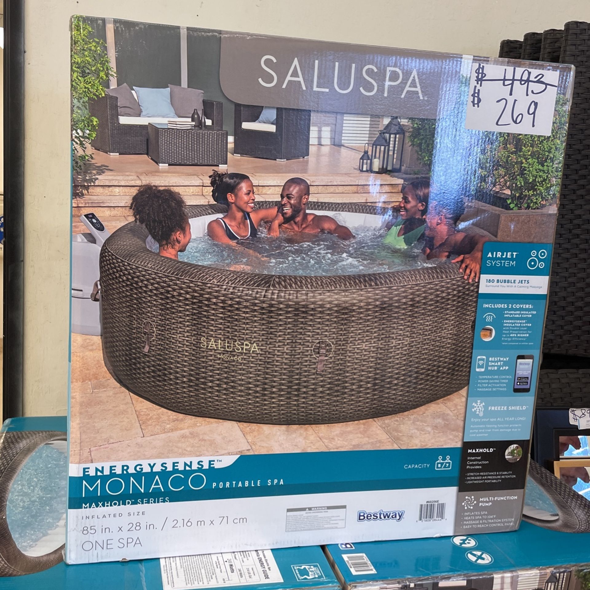Saluspa Monaco Portable Spa 85in X 28in for Sale in Clovis, CA OfferUp