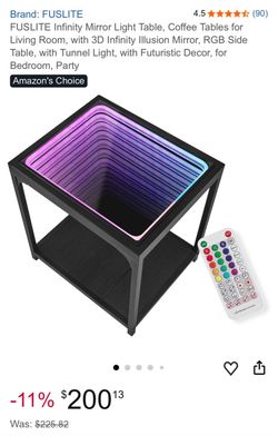 Infinity Mirror Light Up Coffee Table