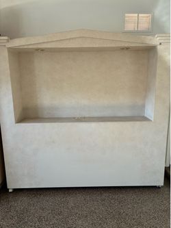 King headboard with shelf and outlets
