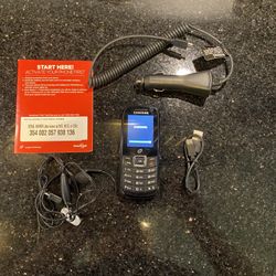 Samsung SGH-S150G Black Tracmfone Cellular Mobile Phone with Earbud DC+AC Cables