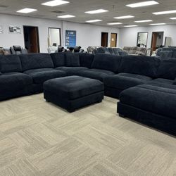 New Seven Piece Sectional Set With Ottoman, Including Free Delivery Pay On Delivery
