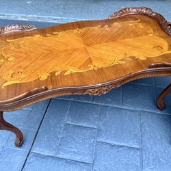 Antique Coffee Table And Planter