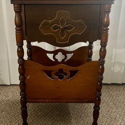 Antique Smoking Stand Humidor Table