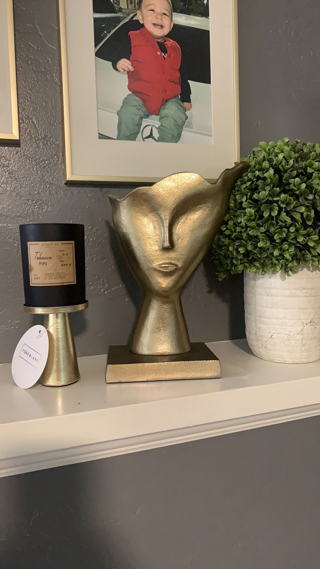 Gold Face Statue