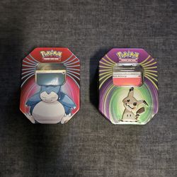 2 Pokemon EMPTY Collectable Tins