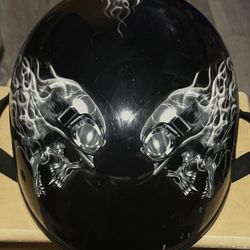 Skid Lids Biker Skull Helmet - Black - XL - MOTORCYCLE/OFFROAD 