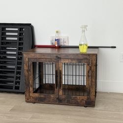 Wood Dog Crate 